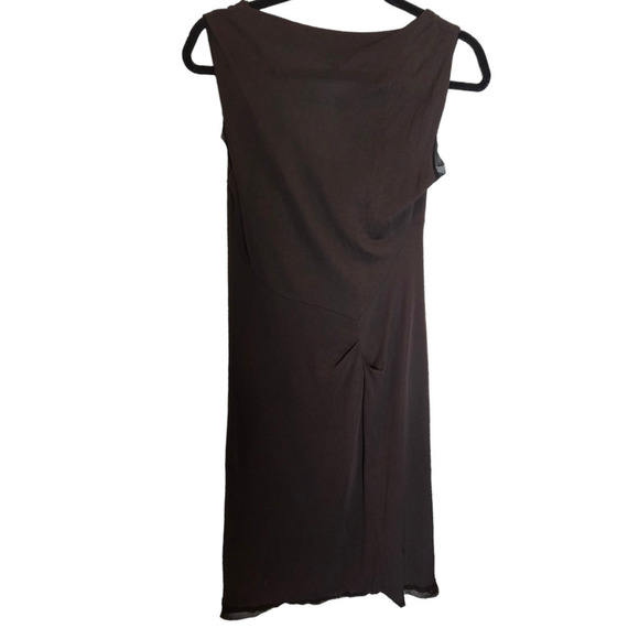 Rozae Nichols cowl neck brown mini dress size medium - Picture 3 of 7
